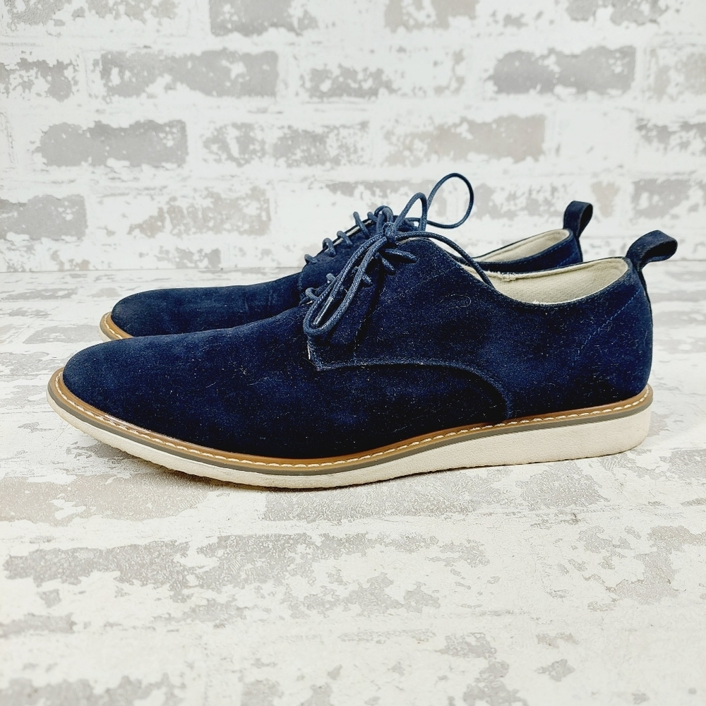 Primark Blue Lace Up Almond Toe Business Casual Classic Oxfords W401